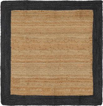 vidaXL Alfombra De &Aacute;rea Gris Oscuro 120 X 120 Cm Yute Vidaxl