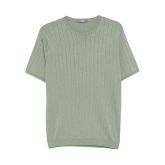 People of Shibuya Round-neck Knitwear, male, Green, Size: L Raimu Crew Neck Sweater