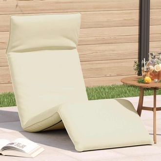 vidaXL Vidaxl Lettino Pieghevole Crema 175x54x8,5 Cm In Tessuto Oxford
