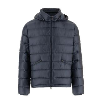 Herno Piumino con cappuccio in nylon - - Jackets - Uomo - Blu - L