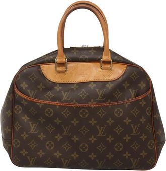 Louis Vuitton Deauville Brown Canvas Handbag (Pre-Owned)