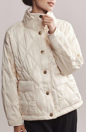 Rhone Dalston Water Repellent Quilted Jacket in Cream at Nordstrom, Size Large