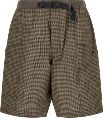 Comme Des Gar&ccedil;ons Vichy Micro Check Bermuda Shorts - Heren - Korte Broeken - Groen - L - Linnen - Korte Broeken