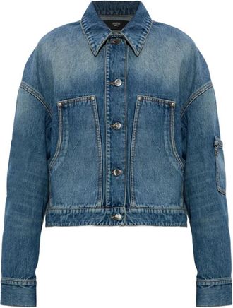 Amiri Outerwear Amiri - Dames - Spijkerjassen - Blauw - S - Katoen - Jassen