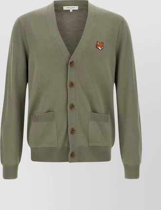 Maison Kitsuné cardigan v-neck front pockets