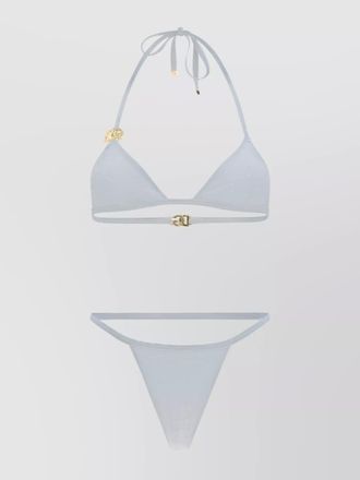Dolce & Gabbana triangle top swimsuit gold-tone hardware