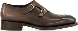 Santoni Monks con doppia fibbia - Marrone