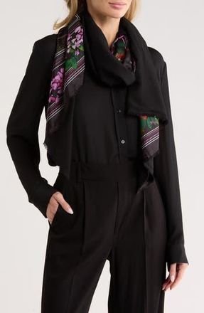 Ted Baker Print Silk Scarf in Black at Nordstrom Rack