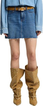 7 For All Mankind Mini Skirt Dress Linen-Blend Dress