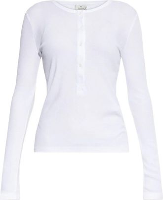 Munthe Grace ribbed T-shirt - women - EcoVero Viscose (LENZING)/Elastane - 42 - White