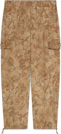 Fiorella Rubino Cargobroek met Print - Dames - Straight fit broeken - Beige - 3XL - Broeken