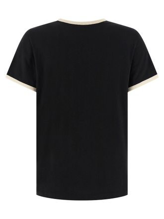 Moncler Logo-Embroidered Cotton T-Shirt - Black
