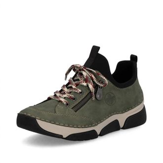 Rieker Womens Flexible Shoes In Green Combination