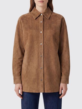 Salvatore Santoro Giacca camicia in pelle scamosciata