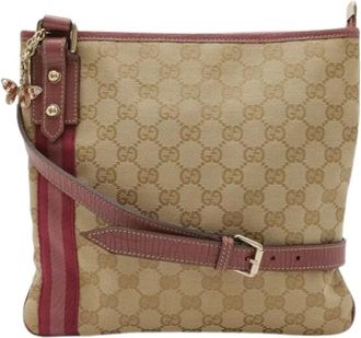 Gucci Pre-owned Cross Body Bags, female, Beige, Size: ONE SIZE Pre-owned Vintage Shoulder Bag