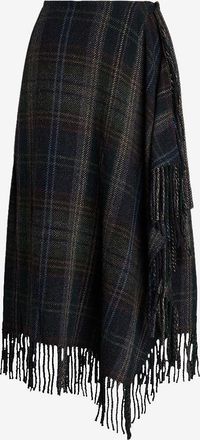 Polo Ralph Lauren Karierter Midi-Wickelrock mit Fransen Plaid