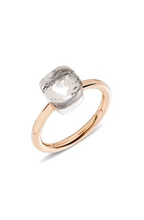 POMELLATO Nudo Petit Ring in Rose Gold/White Topaz at Nordstrom, Size 7.25