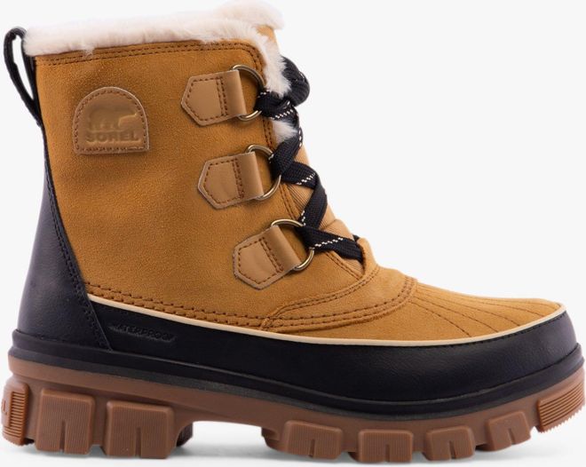 TORINO V Womens Winter Boots Curry/Black - Brown - Size UK 4