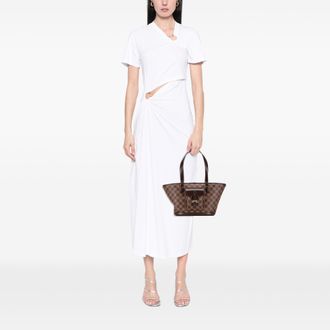 Louis Vuitton Pre-owned Womens Hampstead Tote Bag Front Pocket - Brown Textile - One Size