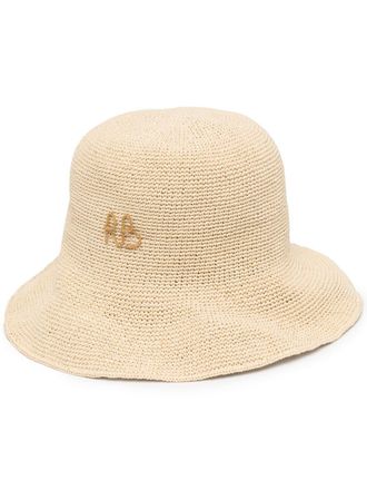 Ruslan Baginskiy embroidered-logo bucket hat - Neutrals
