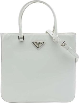 Prada Pre-owned Vintage Satchel - Dames - Vintage Shopper - Wit - ONE Size - Leer - Vintage