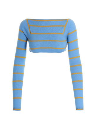 Pucci Cut-Out Cropped Sweater