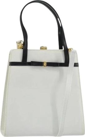 Ferragamo Pre-owned Hand Bag - Dames - Vintage Handtas - Wit - ONE Size - Leer - Vintage