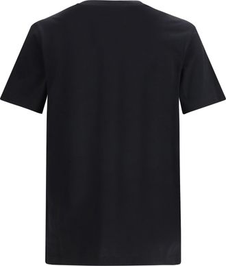 Moschino Mens Laurel Crown Logo T-Shirt Fantasia Nero Cotton T-Shirts And Polos