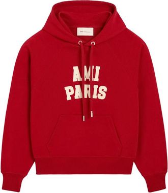 Ami Cotton Hoodie With Ami Paris Embroidery
