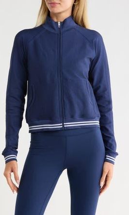 90 Degree by Reflex Seamless Net Play Tennis Jacket in Naval Blue/White at Nordstrom Rack, Size X-Small