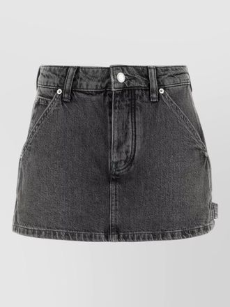 Alexander Wang denim pant skirt belt loops pockets