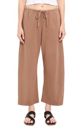 Michael Stars Liana Tie Waist Barrel Leg Pants in Quicksand at Nordstrom, Size X-Small