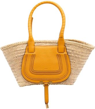 Chlo&eacute; Pre-owned Chloe Medium Raffia Marcie Basket Tote Ladies 02.22.60.65 D1SZF7