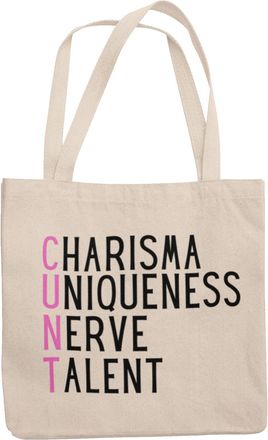 Generic Charisma Uniqueness Nerve Talent Tote /Shopper Bag (Natural)