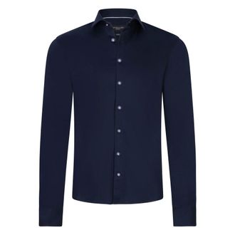 Cavallaro Overhemden, Heren, Blauw, L, Donkerblauw zakelijk overhemd