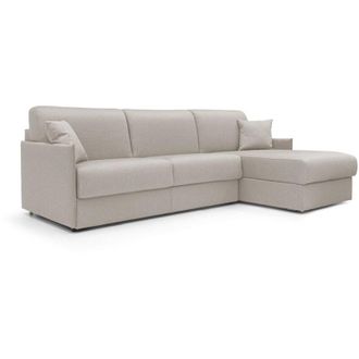 Divani.Store Divani.store - Evans Sof&aacute; Esquinero Convertible En Tela Impermeable 252 Cm Derecho (mat. 140x197) Crema