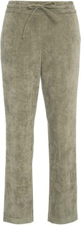 Gender Green Corduroy Trousers With Straight Cut