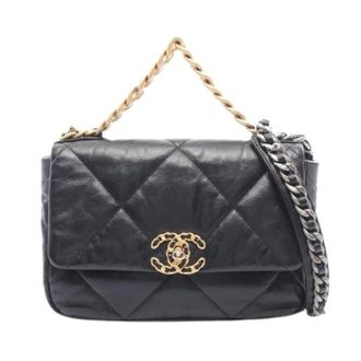 Chanel Pre-owned Vintage Schoudertas - Dames - Pre-owned - Zwart - Maat: ONE Size Leer