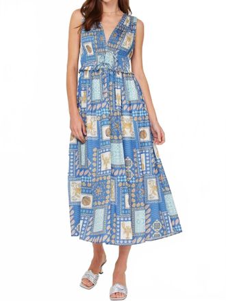 Current Air Kataleya Midi Dress In Sea Blue