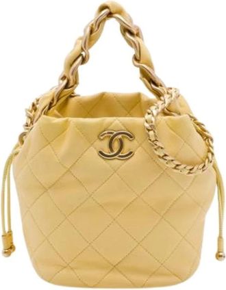 Chanel Pre-owned Bolso Cubo Acolchado - Pre-owned - Mujer - Amarillo - ONE SIZE