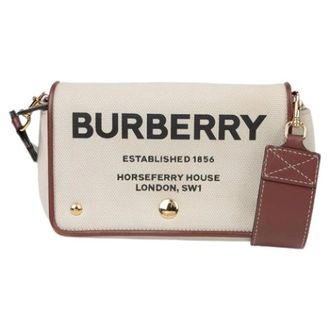 Burberry Pre-owned Cross Body Bags, female, White, Size: ONE SIZE Pre-owned Huckleberry Shoulder Crossbody Bag