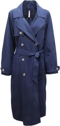 Imperial Double-Breasted Wollen Jas - Dames - Trenchcoats - Blauw - S - Wol - Jassen