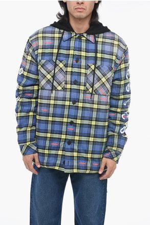 Off-white SEASONAL Flannel Jacket CHAIN ARROW With Padding size Xxl