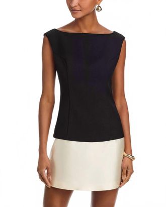 Line & Dot Isabeau Mini Dress In Black/cream