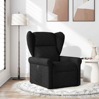 vidaXL Sill&oacute;n Reclinable De Tela Negro Vidaxl