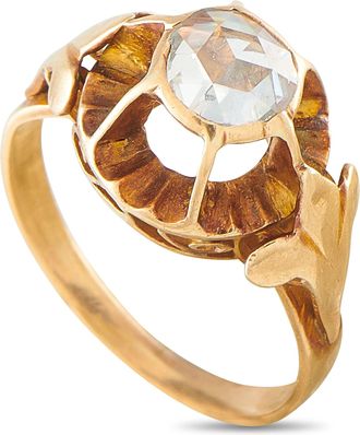Luxury Bazaar Antique 18K Rose Gold 0.50ct Rose-Cut Diamond Ring MF05-092226