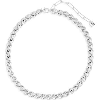 Open Edit Interlocked Link Necklace in Silver at Nordstrom Rack