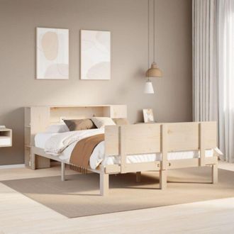 vidaXL Cama Con Estanter&iacute;a Sin Colch&oacute;n Madera Maciza De Pino 160x200cm Vidaxl