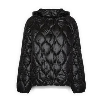 Elena Miro Jassen, Dames, Zwart, 5Xl, Nylon, Lichtgewicht Gewatteerd Nylon Donsjack