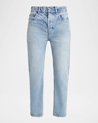 Saint Laurent 90 & apos;s High-Rise Cropped Slim Jeans